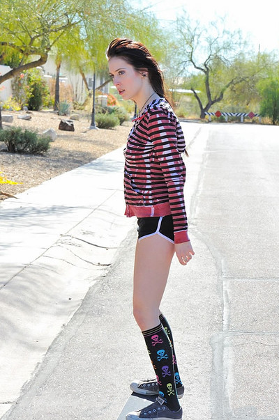 Aiden in Nude Skateboarding from FTV Girls