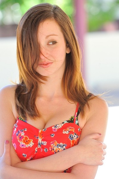 Victoria in Victoria outdoor striptease from FTV Girls