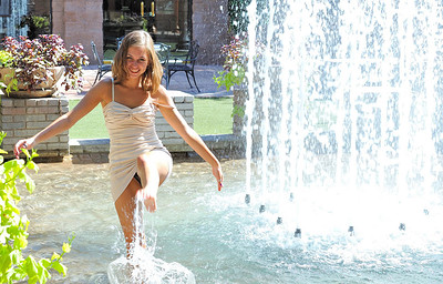 Riley II in Riley plays in the fountain and naked in public from FTV Girls