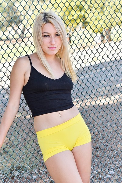 Elexis in Cute Yellow Shorts from Ftv Girls
