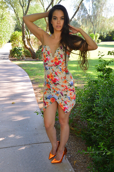 Angelina in Floral Dress & Heels from Ftv Girls